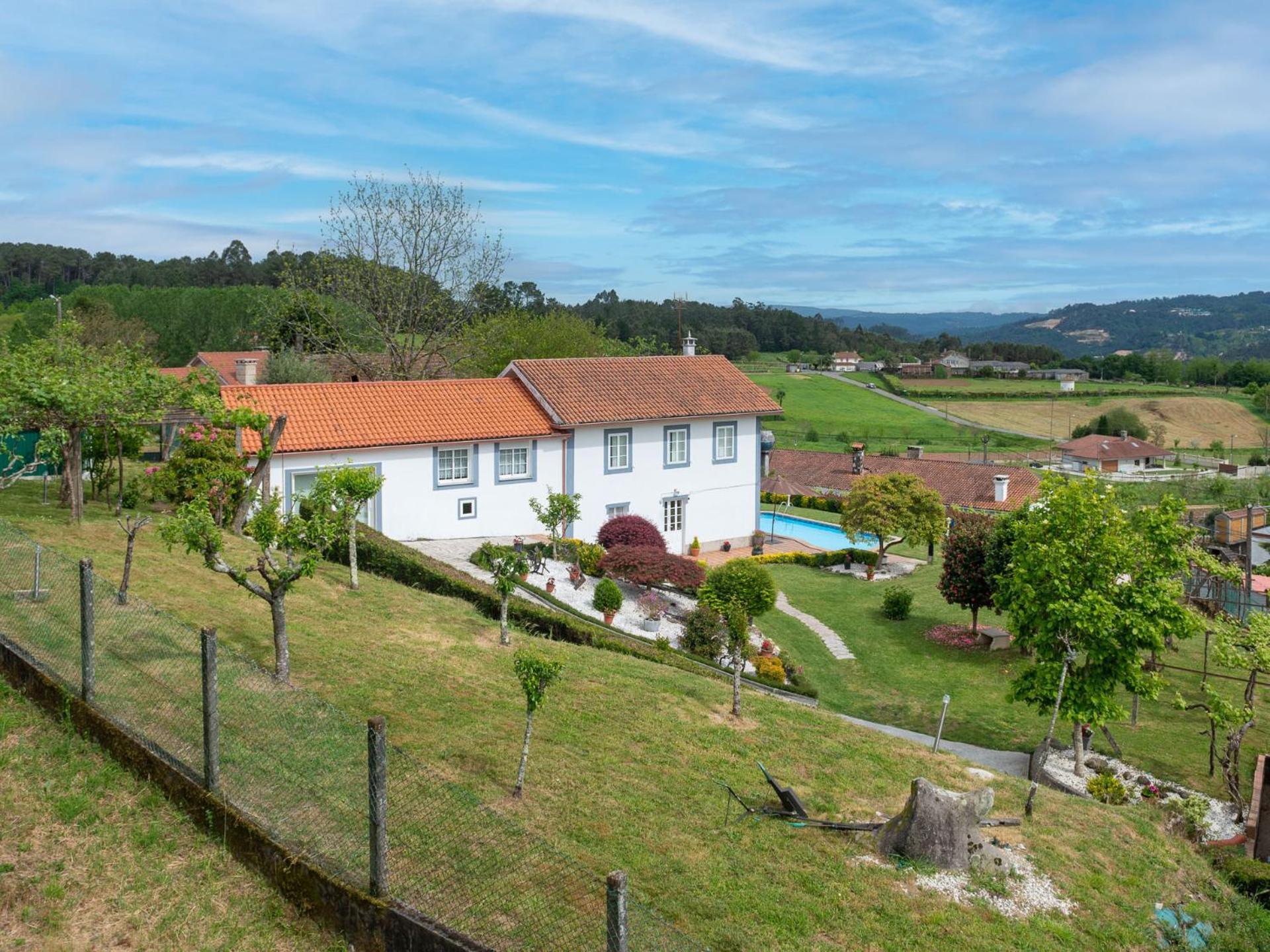 Vila Casa Tarrio Con Piscina - Santiago De Compostela Boqueixon Exteriér fotografie